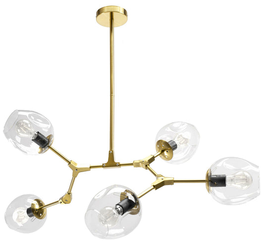 Lampa sufitowa APP506 żyrandol szklane kule złota