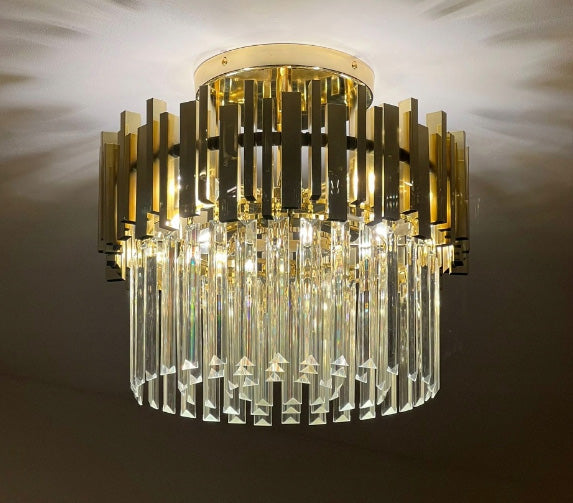 Lampa APP1100 złota sufitowa plafon kryształowy