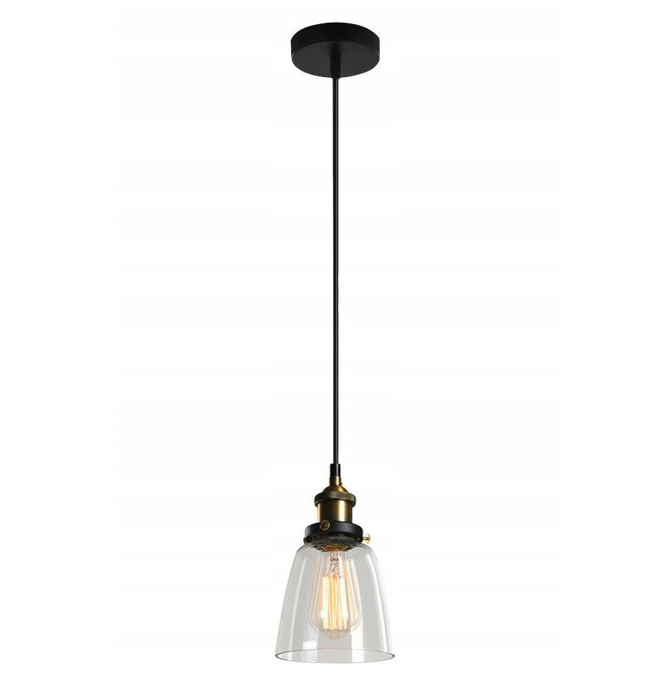 Lampa VERTO D TR sufitowa wisząca metalowa szklana