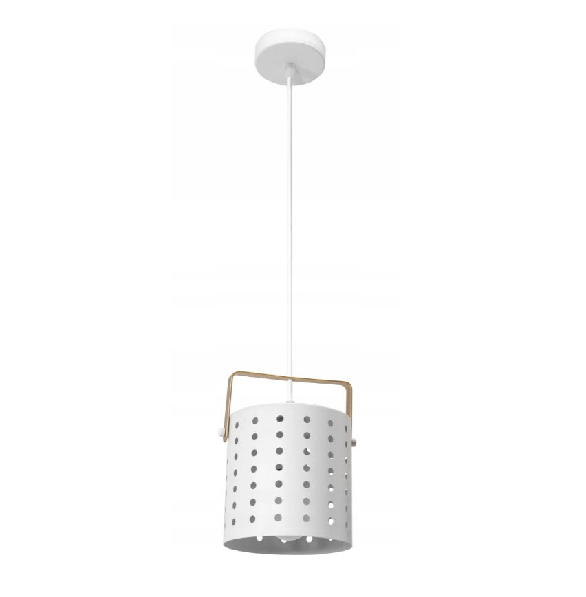 Lampa APP957 sufitowa wisząca biała ażurowa loft