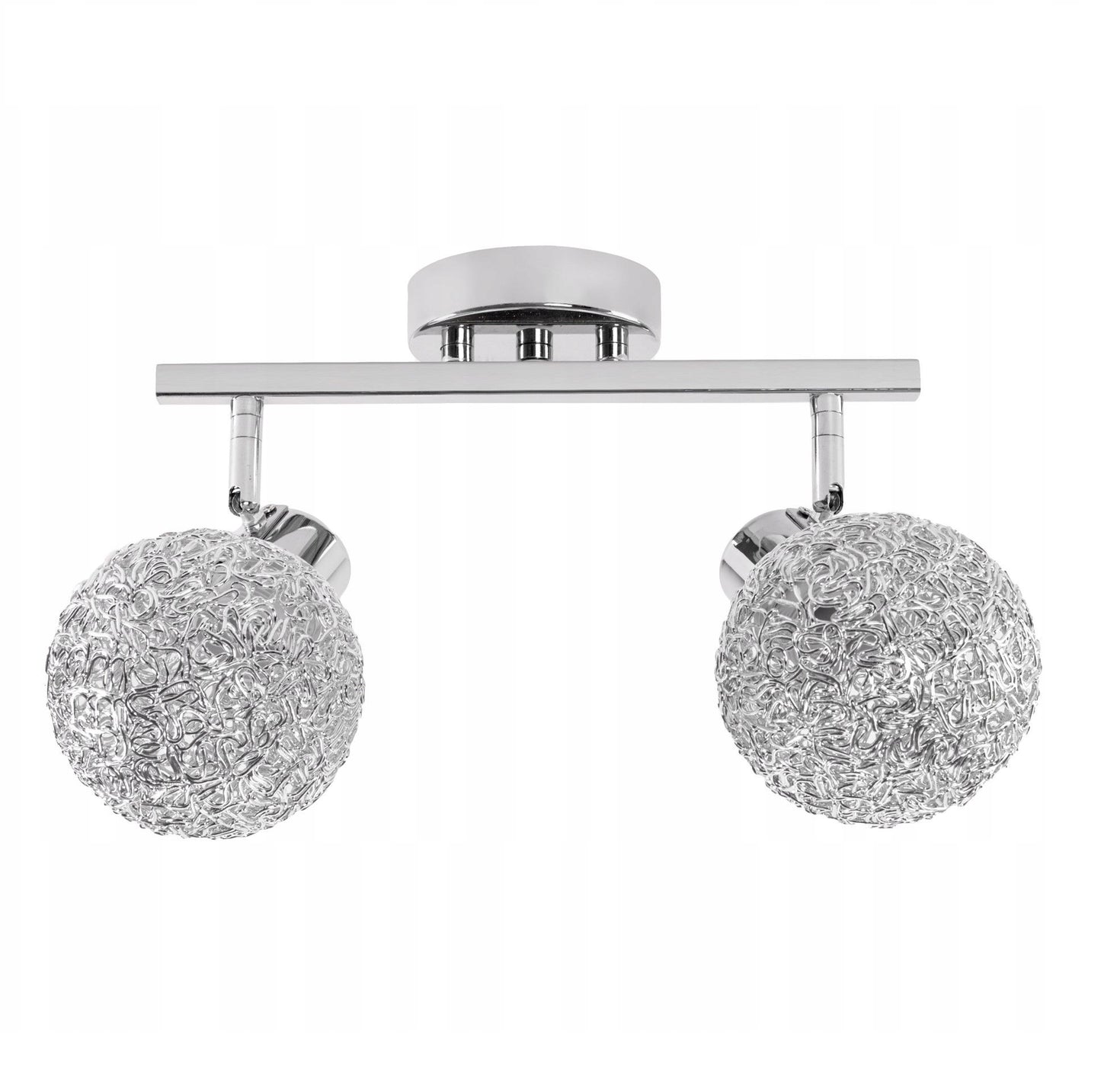 Lampa sufitowa plafon APP671 srebrna kula glamour