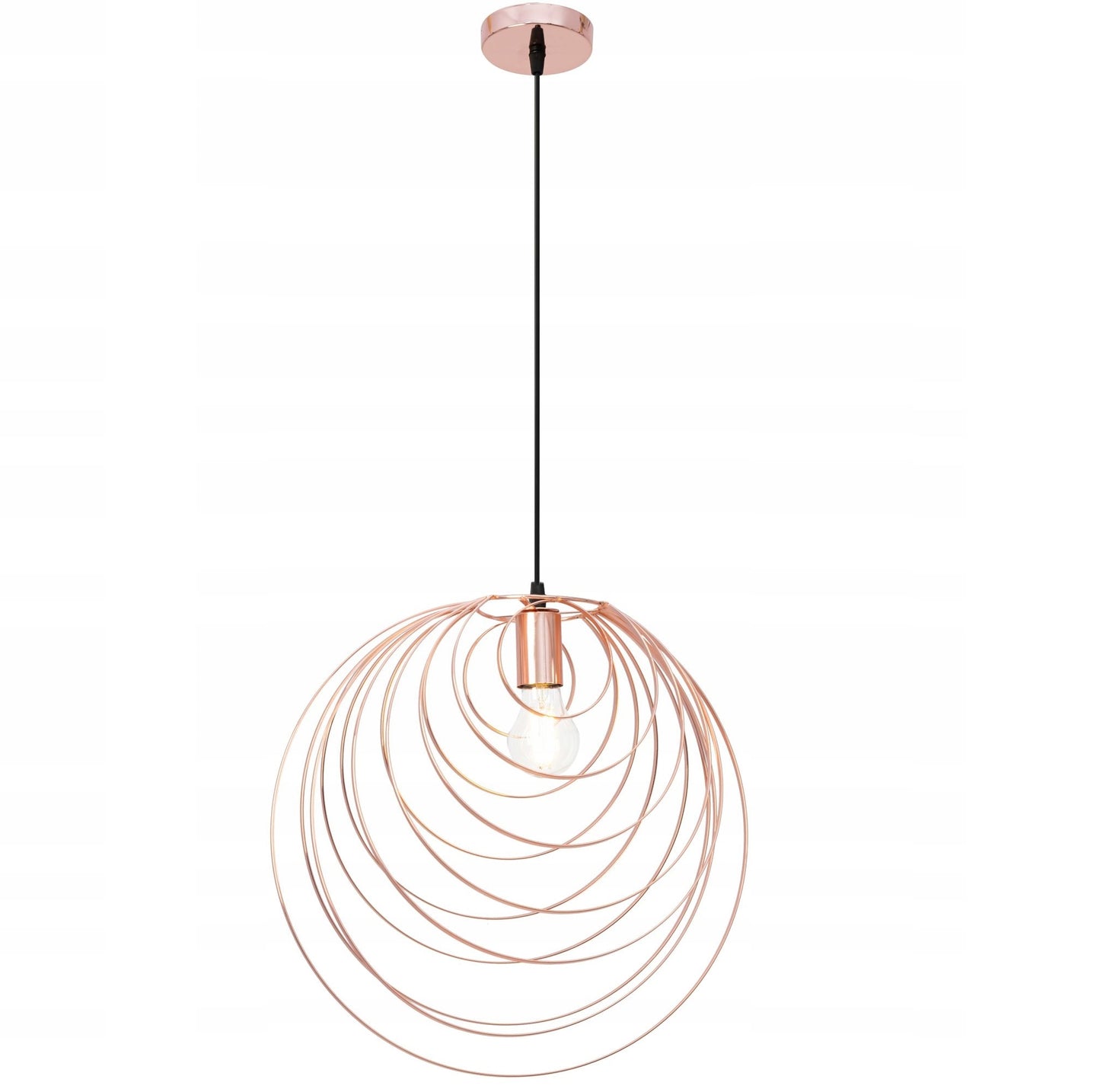 Lampa sufitowa wisząca APP427 złota róż okręgi