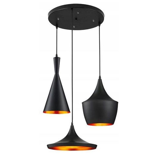 Lampa sufitowa żyrandol COSTA CPR czarna złota