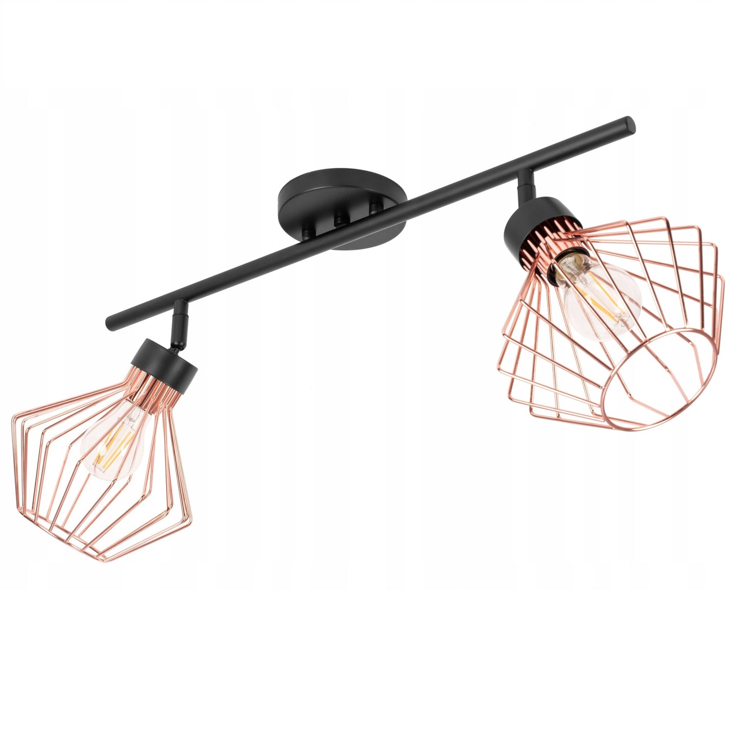 Lampa sufitowa APP535 metalowa plafon różowe złoto