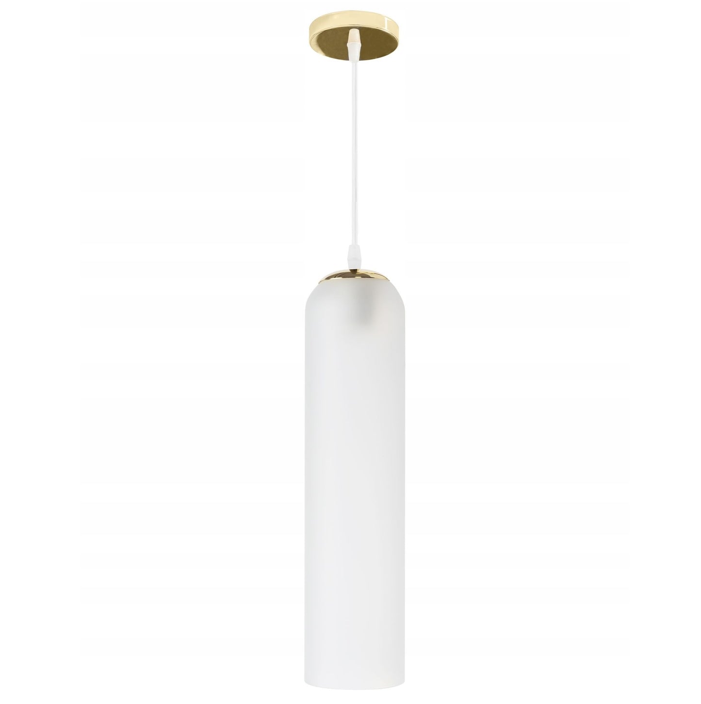 Lampa sufitowa szklana mleczna biała APP665 złota