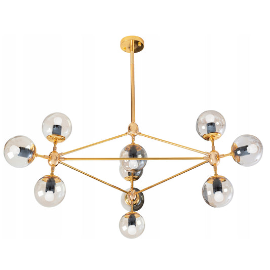 Lampa sufitowa złota żyrandol APP266 szklane kule