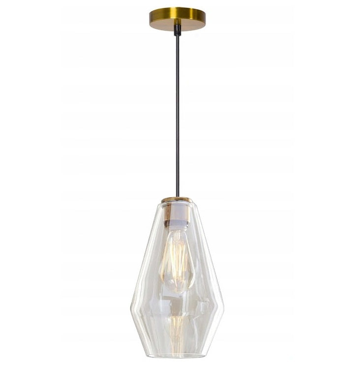 Lampa sufitowa wisząca APP438 szklana złota