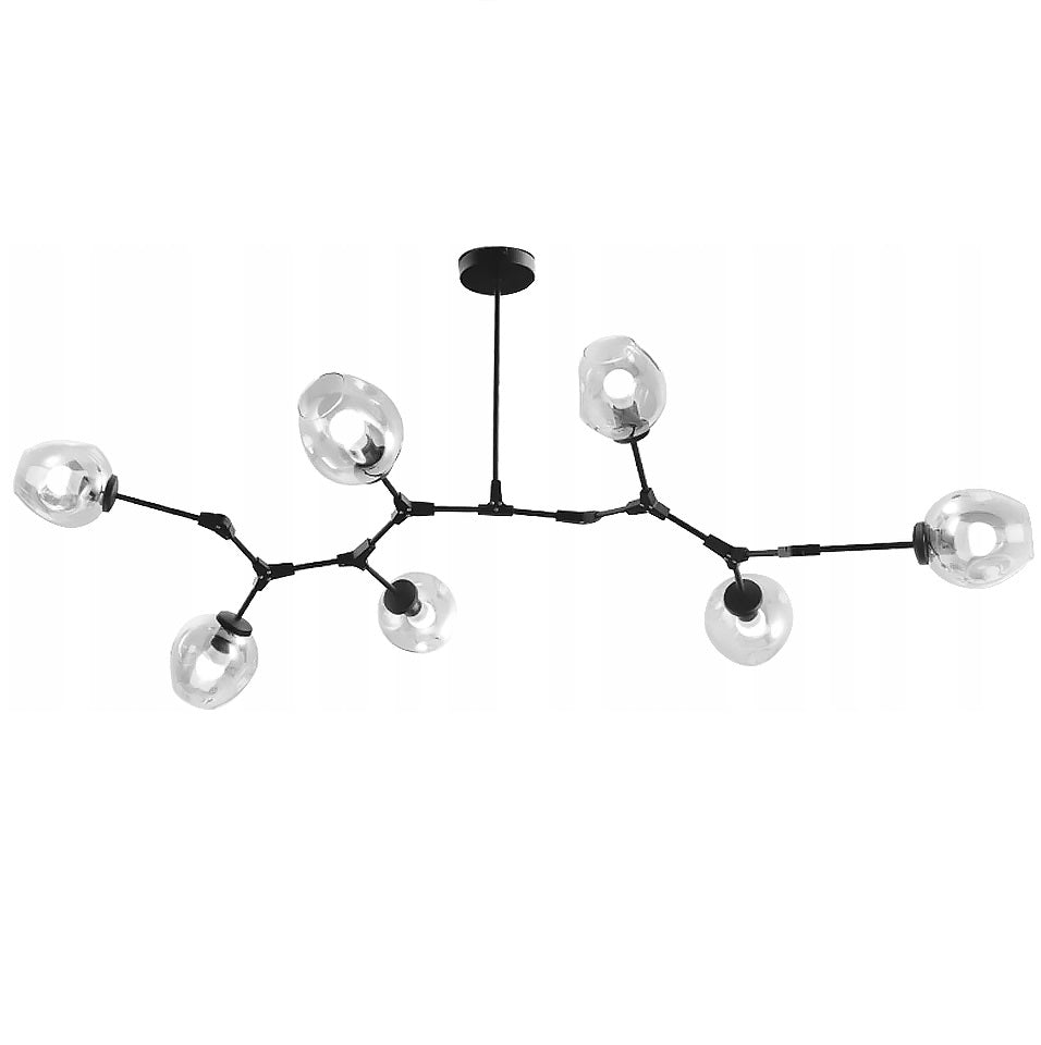 Lampa sufitowa APP505 żyrandol szklane kule czarna