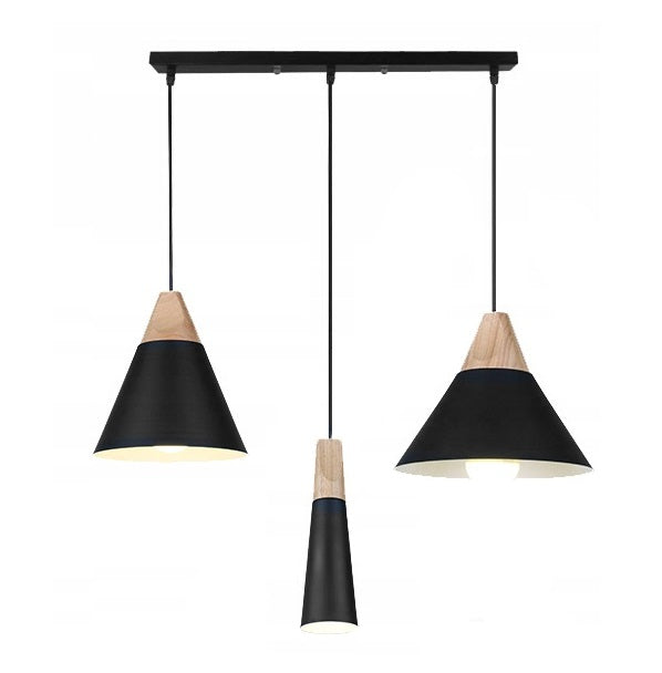 Lampa sufitowa wisząca SCANDI CP czarna metalowa