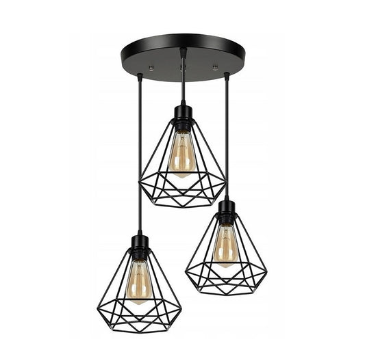 Lampa sufitowa żyrandol RENO 180986A loft czarna