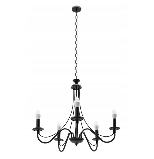 Lampa sufitowa żyrandol czarny APP647 klasyczny 5