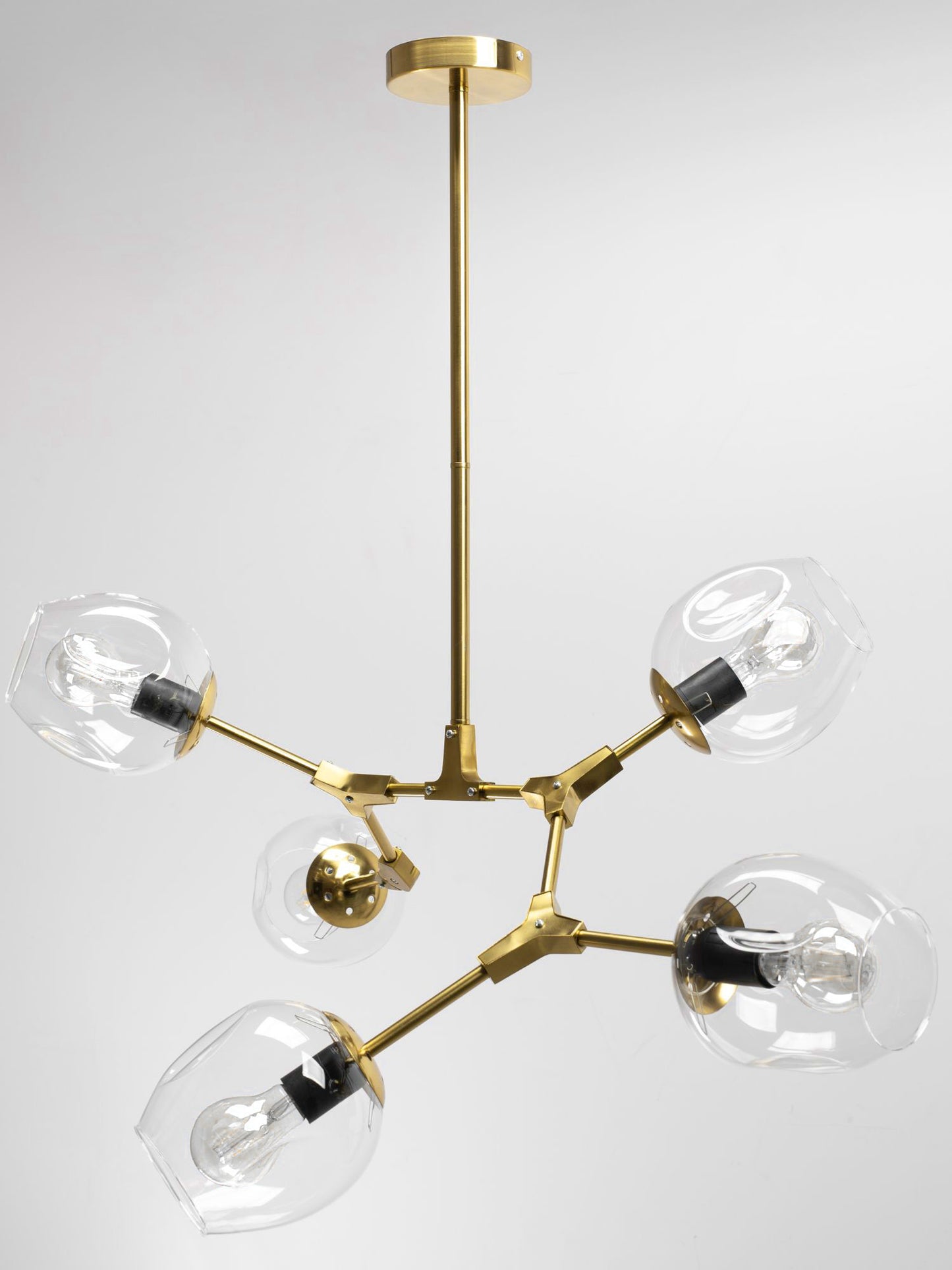 Lampa sufitowa APP506 żyrandol szklane kule złota