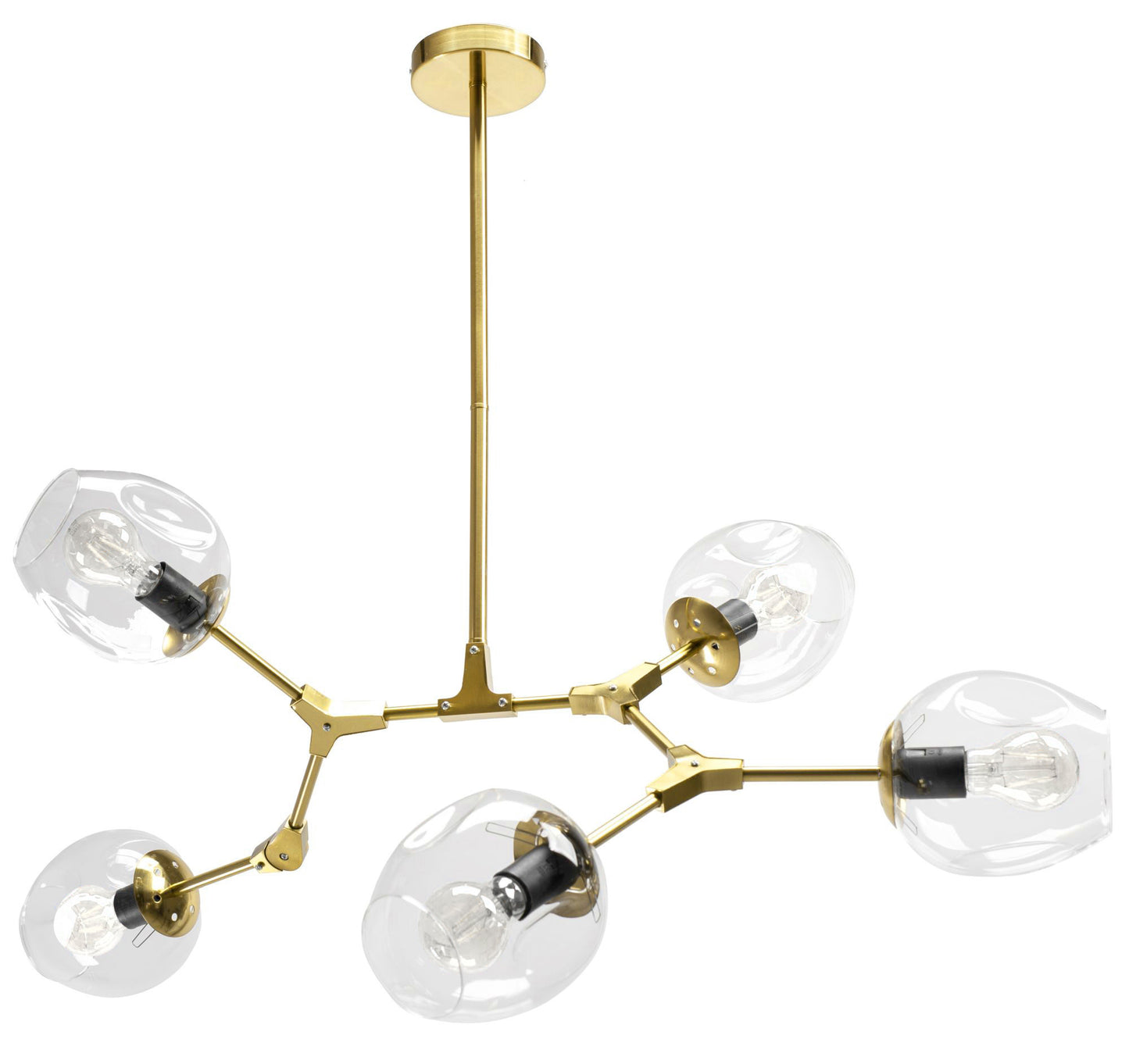 Lampa sufitowa APP506 żyrandol szklane kule złota