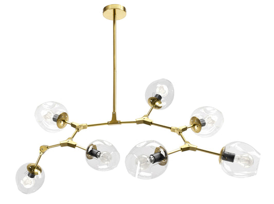 Lampa APP507 sufitowa żyrandol szklane kule złota