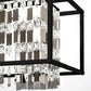Lampa APP1112 czarny żyrandol kryształowy glamour
