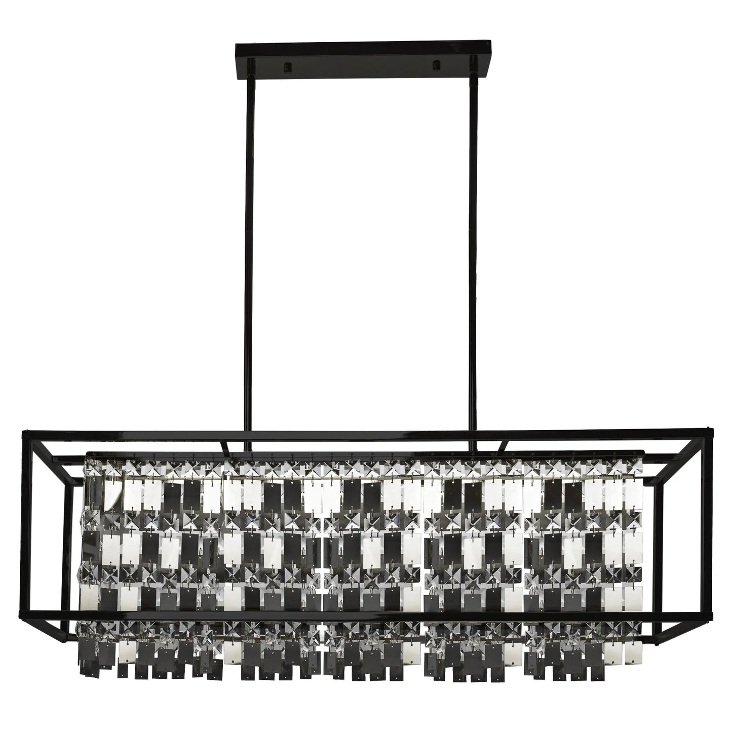 Lampa APP1112 czarny żyrandol kryształowy glamour