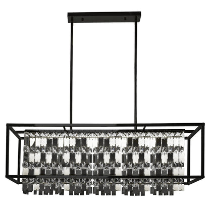 Lampa APP1112 czarny żyrandol kryształowy glamour