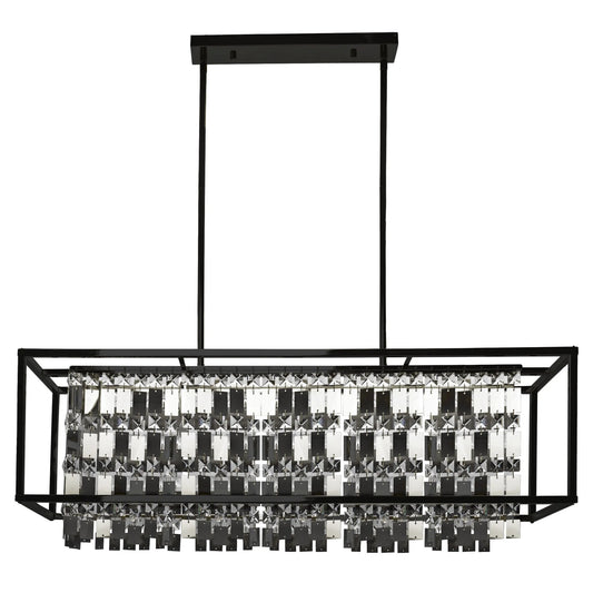 Lampa APP1112 czarny żyrandol kryształowy glamour