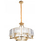 Lampa APP789 złota żyrandol kryształowy ring
