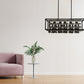 Lampa APP1112 czarny żyrandol kryształowy glamour