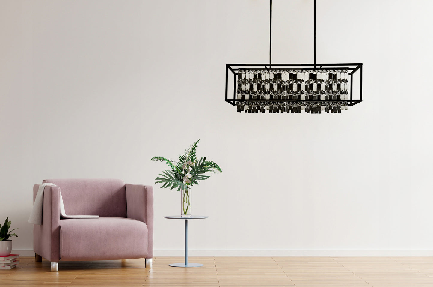 Lampa APP1112 czarny żyrandol kryształowy glamour