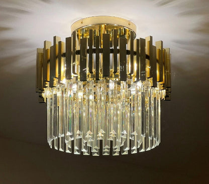 Lampa APP1100 złota sufitowa plafon kryształowy