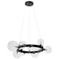 Lampa APP1159 czarna sufitowa żyrandol szklane kule