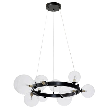 Lampa APP1159 czarna sufitowa żyrandol szklane kule