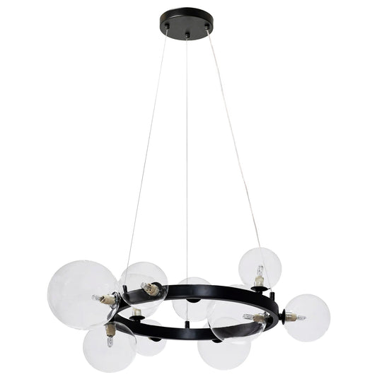 Lampa APP1159 czarna sufitowa żyrandol szklane kule