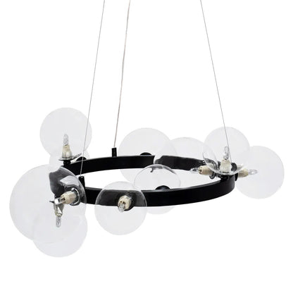 Lampa APP1159 czarna sufitowa żyrandol szklane kule