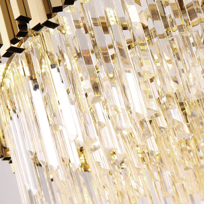 Lampa APP601 złota sufitowa żyrandol kryształowy