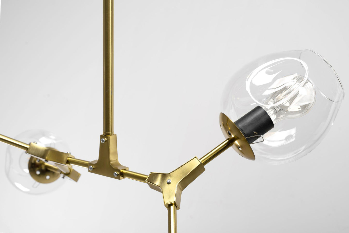 Lampa sufitowa APP506 żyrandol szklane kule złota