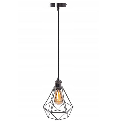 Lampa 392198 DIAMENT czarna sufitowa wisząca loft