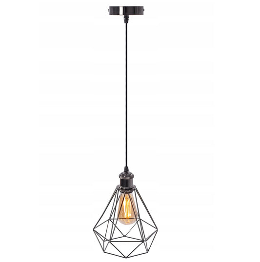 Lampa 392198 DIAMENT czarna sufitowa wisząca loft