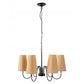Lampa APP753 sufitowa żyrandol czarna beżowa 6