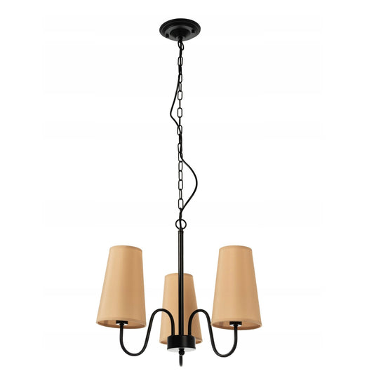 Lampa APP720 sufitowa żyrandol czarna beżowa 3