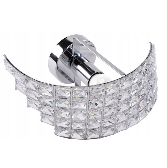 Kinkiet APP676 lampa kryształ srebrna glamour