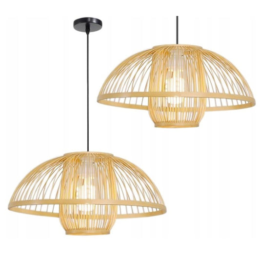 Lampa APP887 naturalna pleciona bambusowa boho