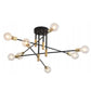 Lampa APP733 sufitowa żyrandol czarna złota loft