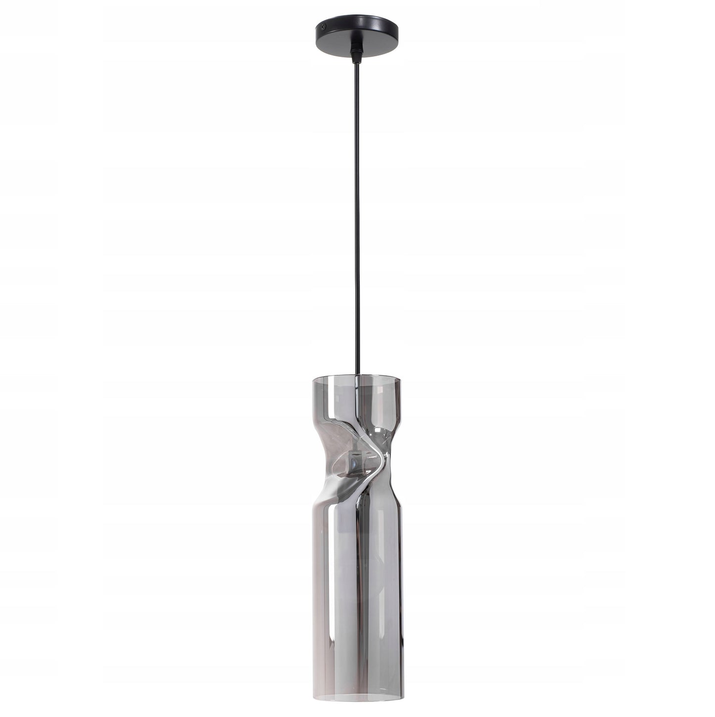 Lampa APP900 szara sufitowa wisząca szklana tuba