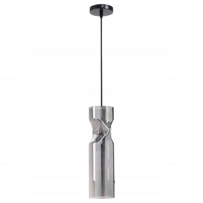 Lampa APP900 szara sufitowa wisząca szklana tuba