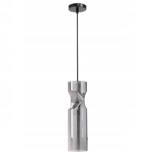Lampa APP900 szara sufitowa wisząca szklana tuba