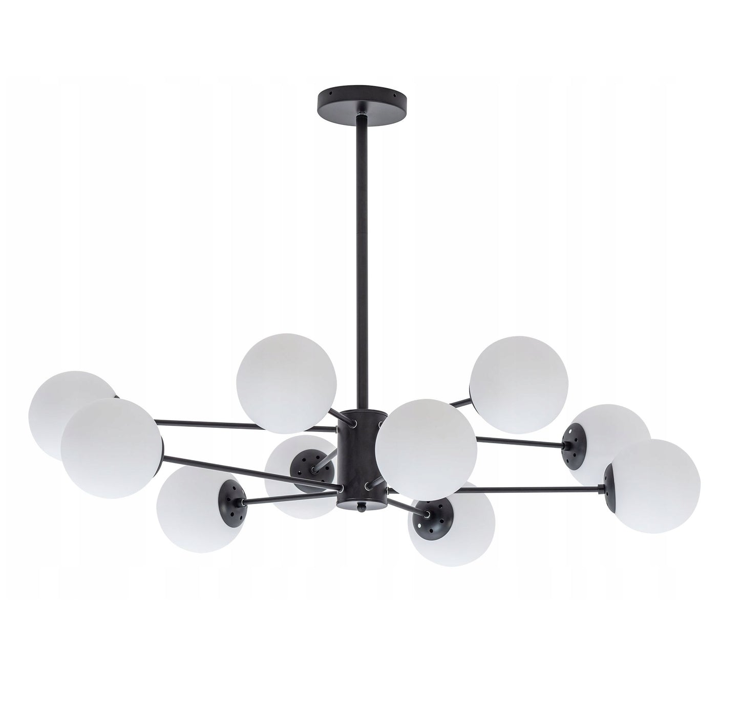 Lampa APP263 czarna sufitowa żyrandol białe kule