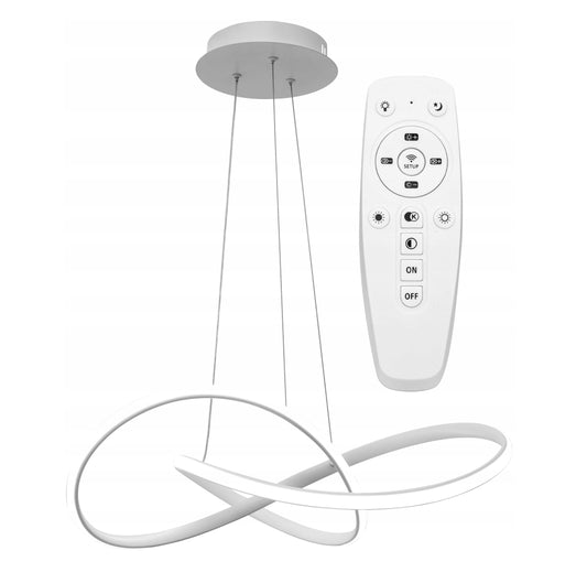 Lampa APP396 sufitowa LED żyrandol BIAŁA + pilot
