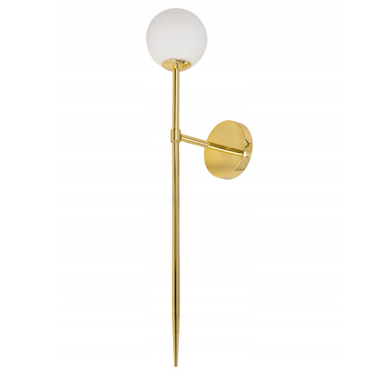 Kinkiet APP580 złota 75 lampa ścienna biała kula
