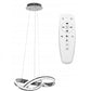 Lampa APP819 sufitowa LED żyrandol srebrna + pilot