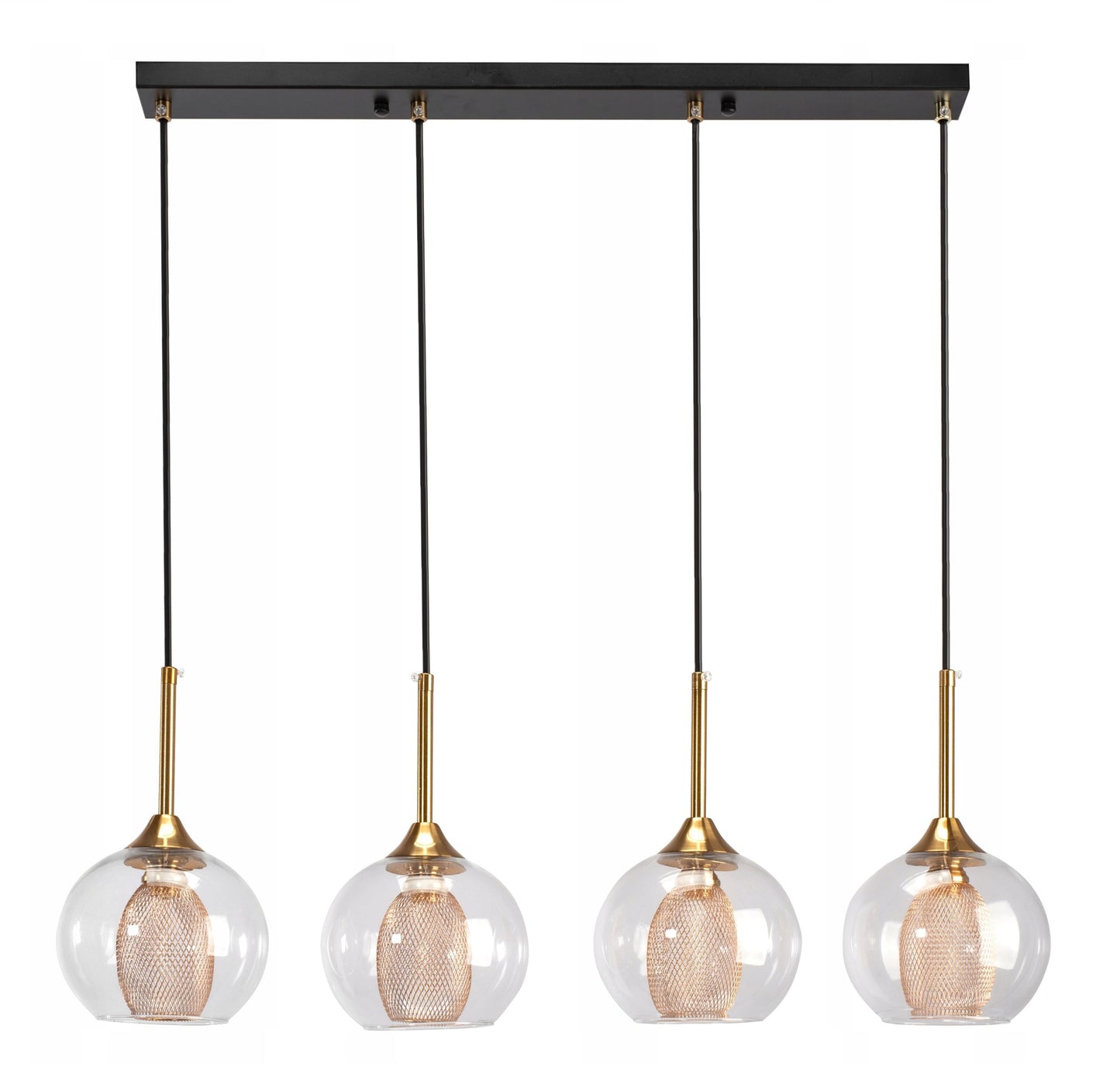 Lampa APP899 sufitowa glamour szklane kule złota