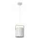 Lampa APP957 sufitowa wisząca biała ażurowa loft