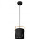 Lampa APP956 sufitowa wisząca czarna ażurowa loft