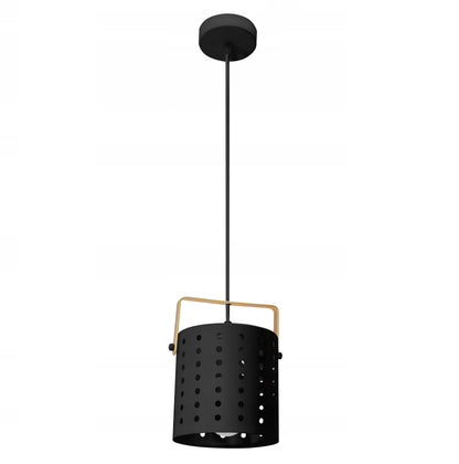 Lampa APP956 sufitowa wisząca czarna ażurowa loft